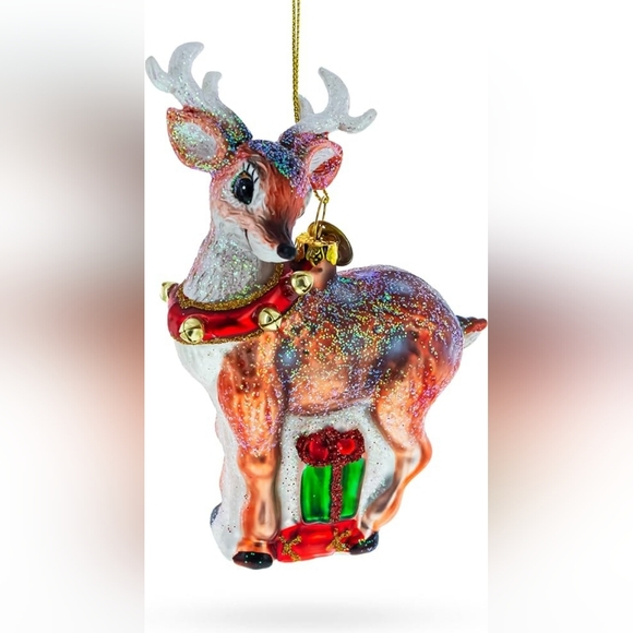Fawn Baby Deer Glass Christmas Ornament - Picture 1 of 4